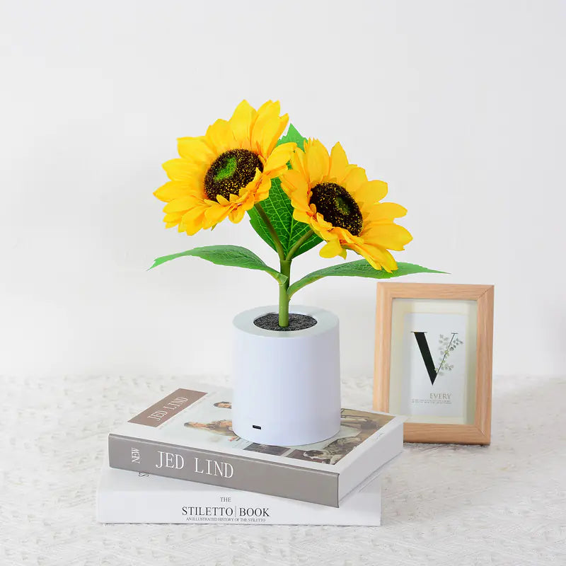 Rechargeable Sunflower LED Night Light for Bedroom Decor