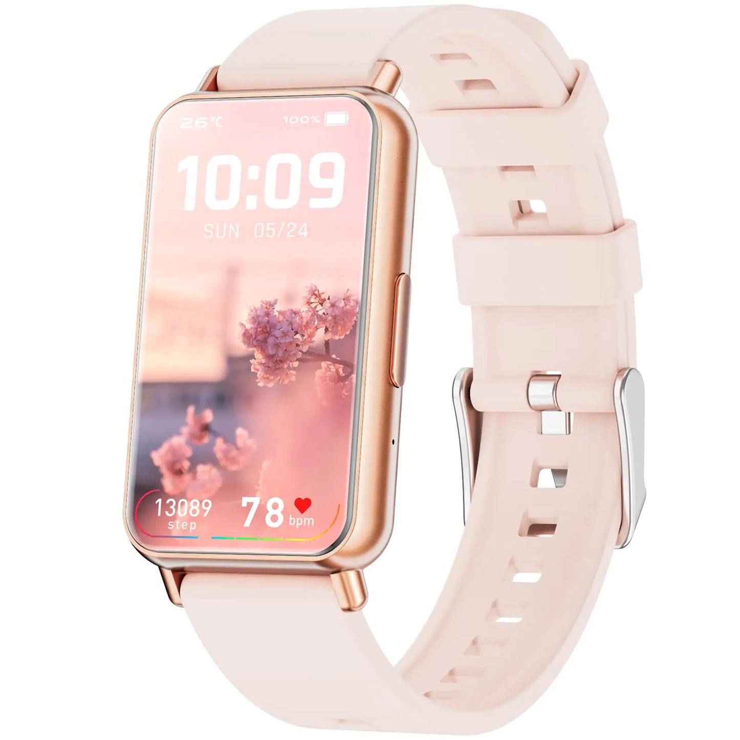 Smartwatch for women, compatible with Android and iOS phones, 1.47-inch full touchscreen.