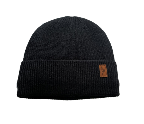 Beanies Hats Mens - Winter Warm Knit Hats with Soft Lining Stretchable Knitted Cuff Skull Caps for Men Black