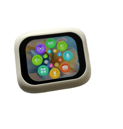 Touch screen earbuds Wireless Earbuds  (White)