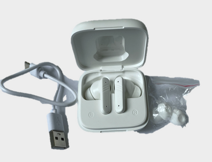 Touch screen earbuds Wireless Earbuds  (White)