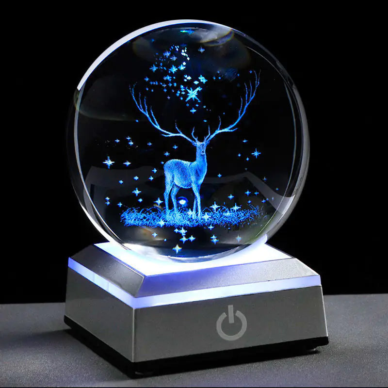 Luminous Crystal Ball Night Light for Bedroom Decor