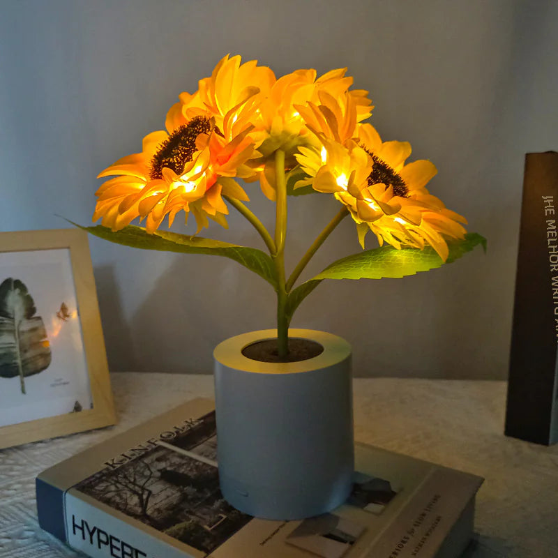 Rechargeable Sunflower LED Night Light for Bedroom Decor
