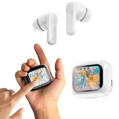 Touch screen earbuds Wireless Earbuds  (White)